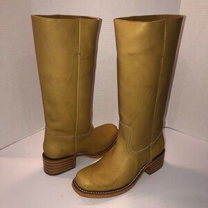 New FRYE Campus 14L Banana Leather Pull On Western Boho Boots Shoes sz 11 B